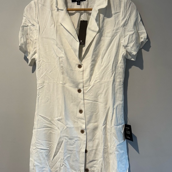 Lulus Dresses & Skirts - Lulu's White Button-Up Mini Dress
